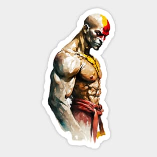 Dhalsim Street Fighter Watercolor - Original Artwork Sticker